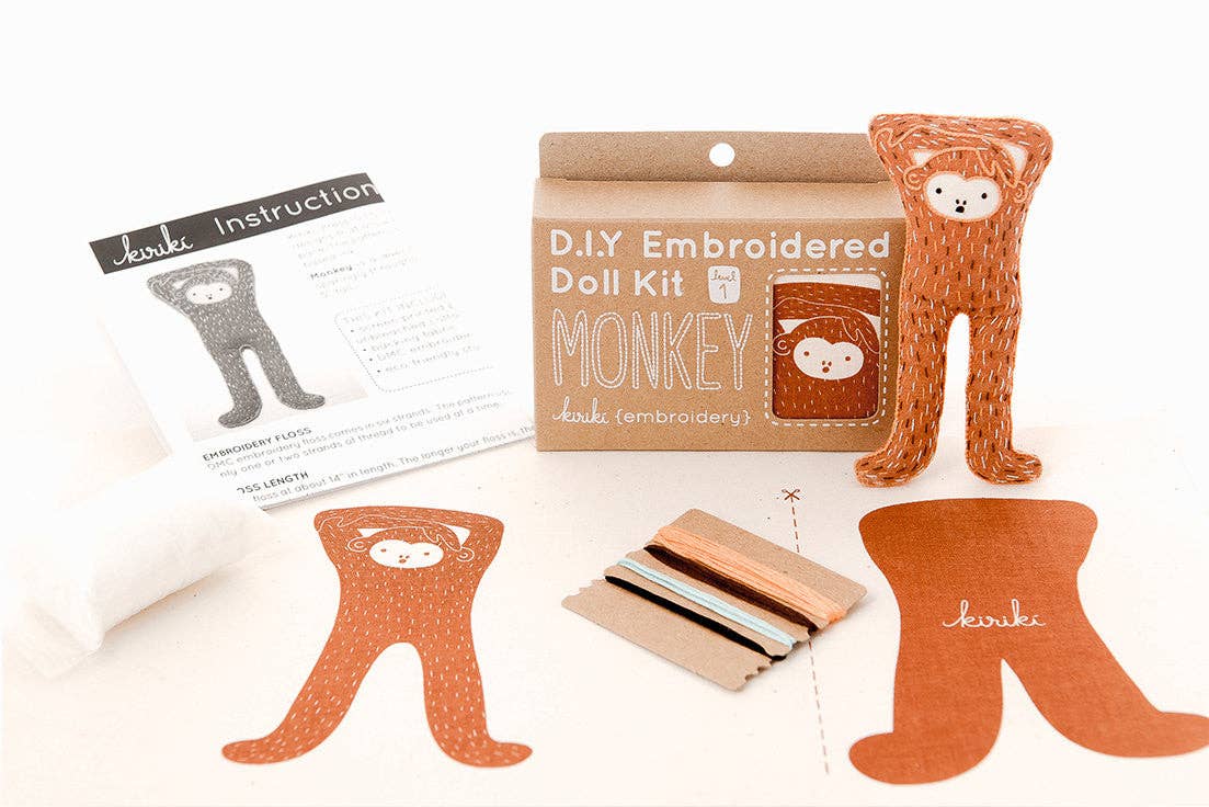 Monkey - Embroidery Kit