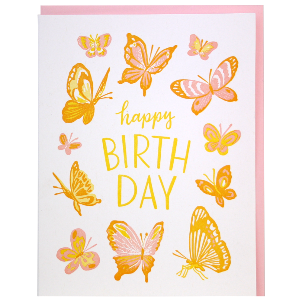 Butterflies Birthday Card