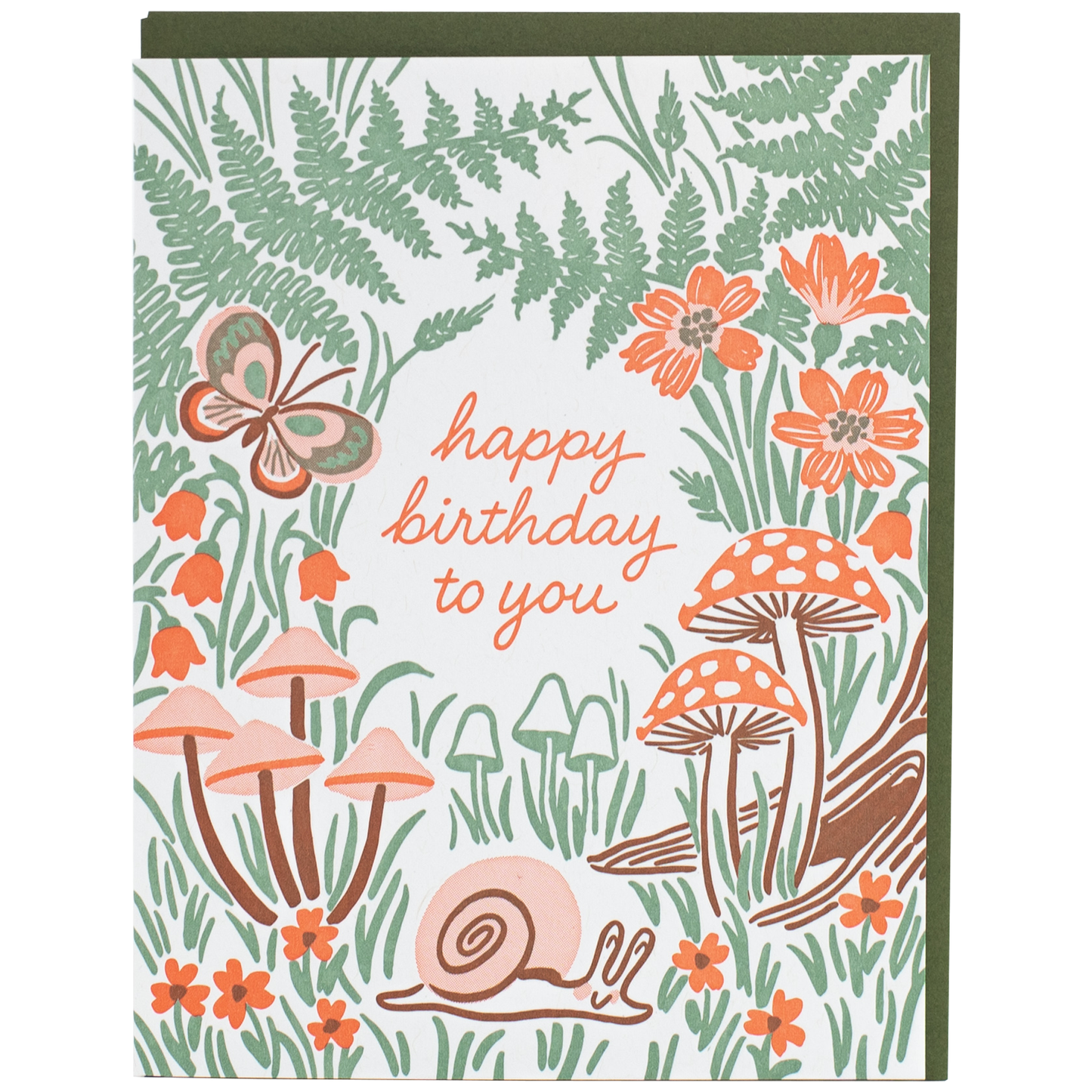 Garden Snail Birthday Card