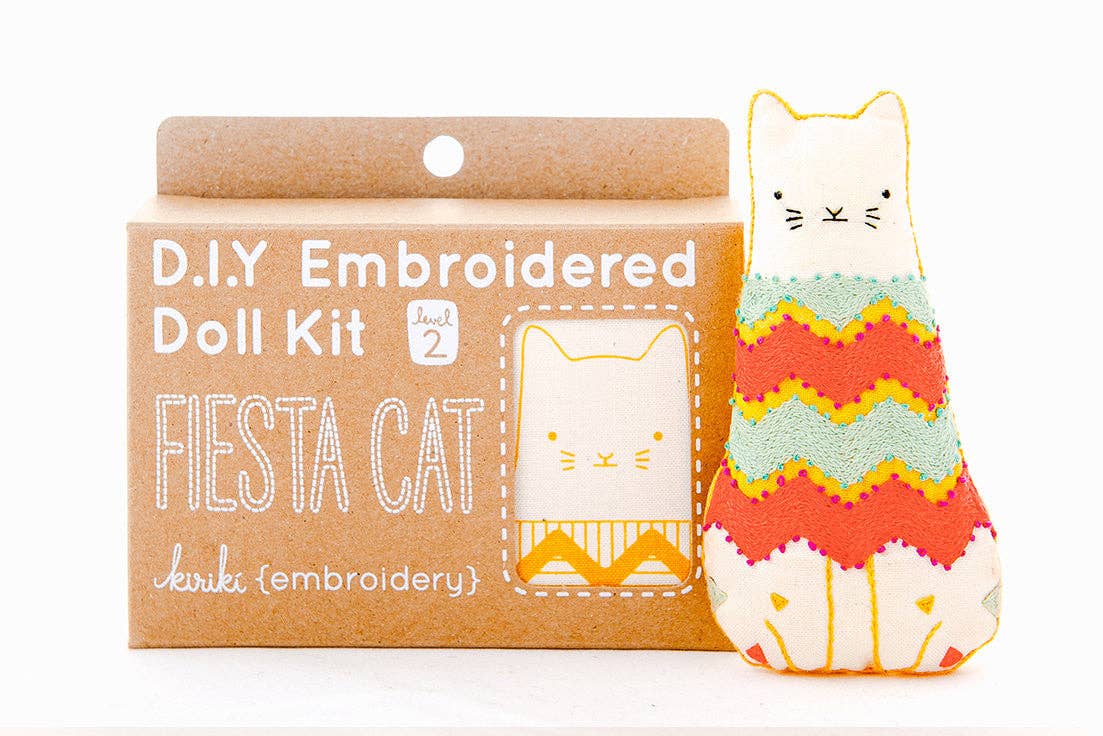 Fiesta Cat - Embroidery Kit