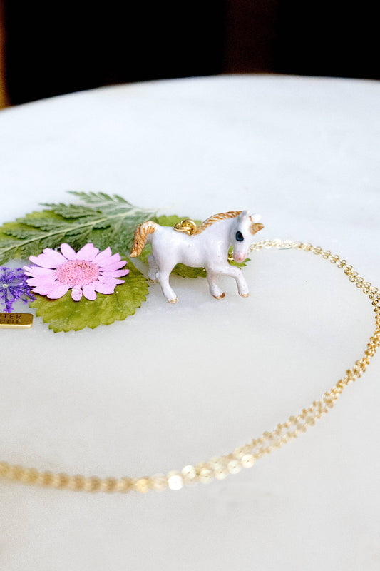 Tiny Unicorn Mama Necklace