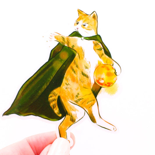 Willow Witch Cat Vinyl Sticker