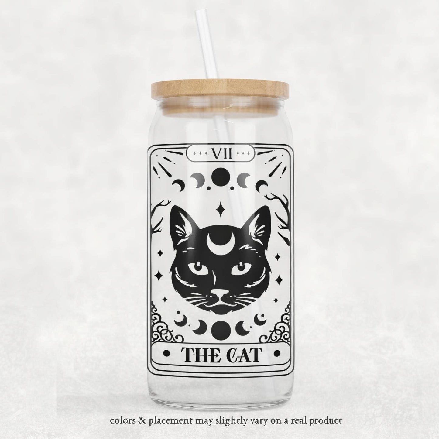 The Cat Tarot Card Libbey Beer Glass Can Cup (16oz)