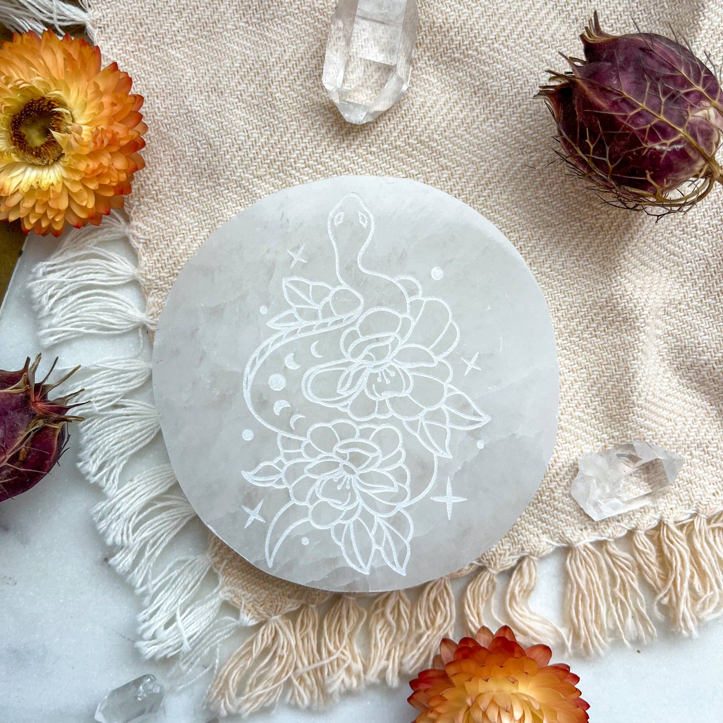 "Snake" Selenite Charging Plate