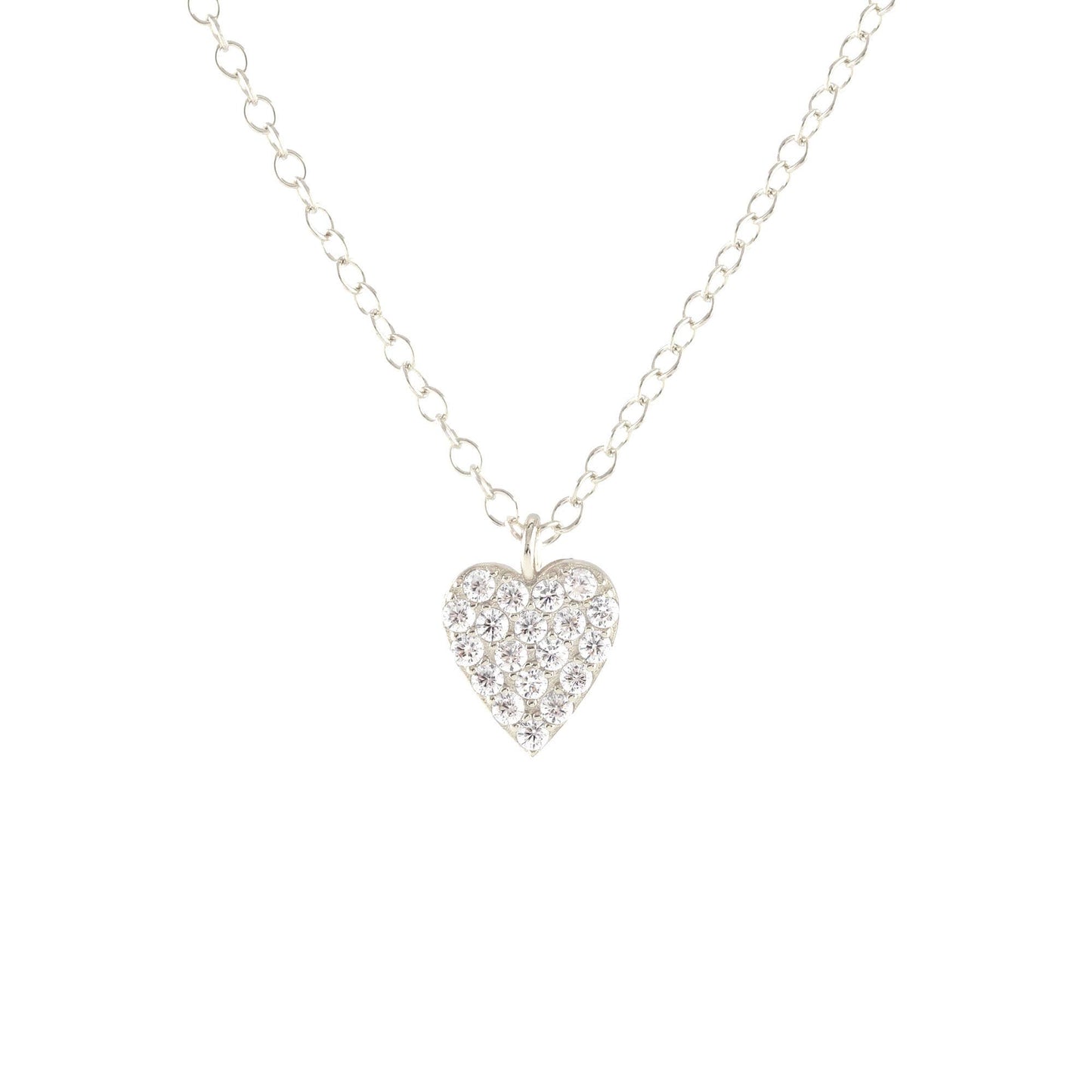 Heart Crystal Charm Necklace