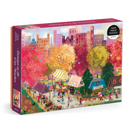 Joy Laforme Autumn at the City Market 1000 Piece Puzzle