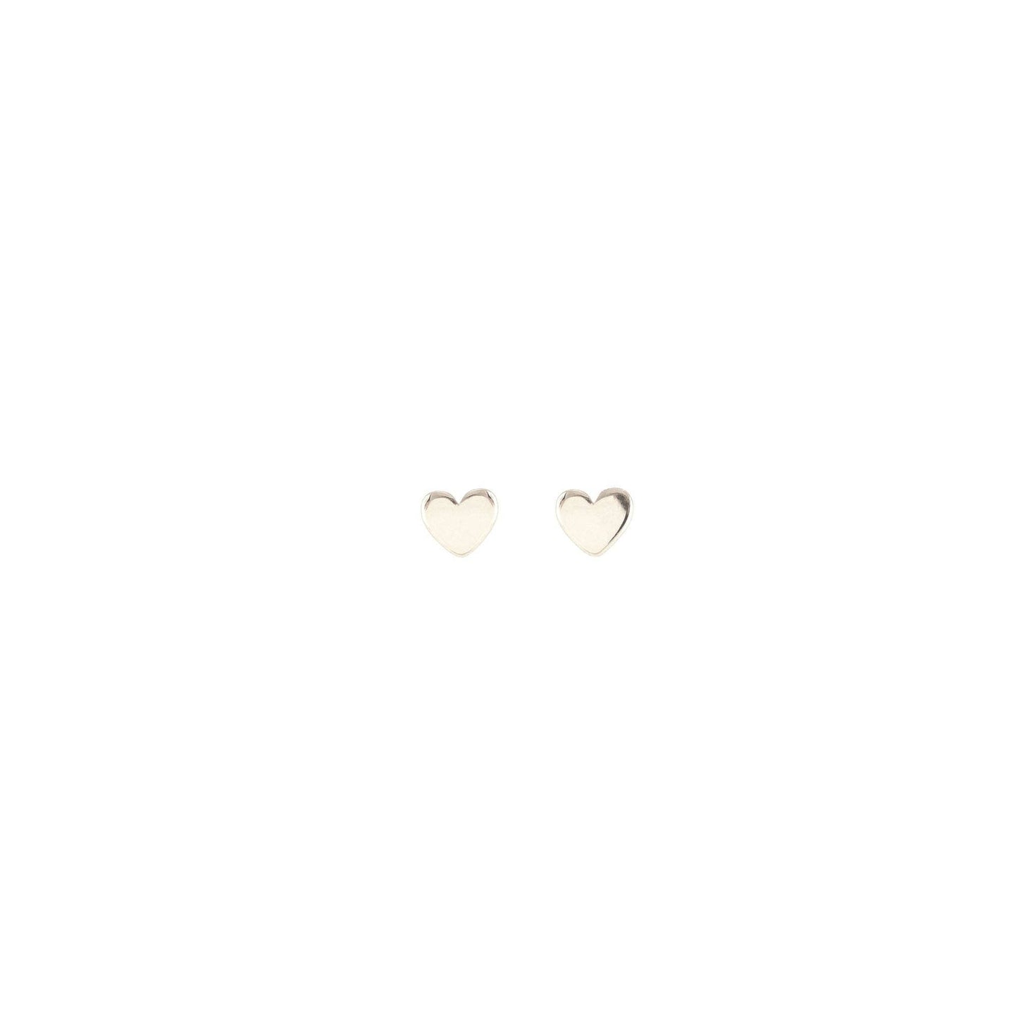 Gold Tiny Heart Stud Earrings