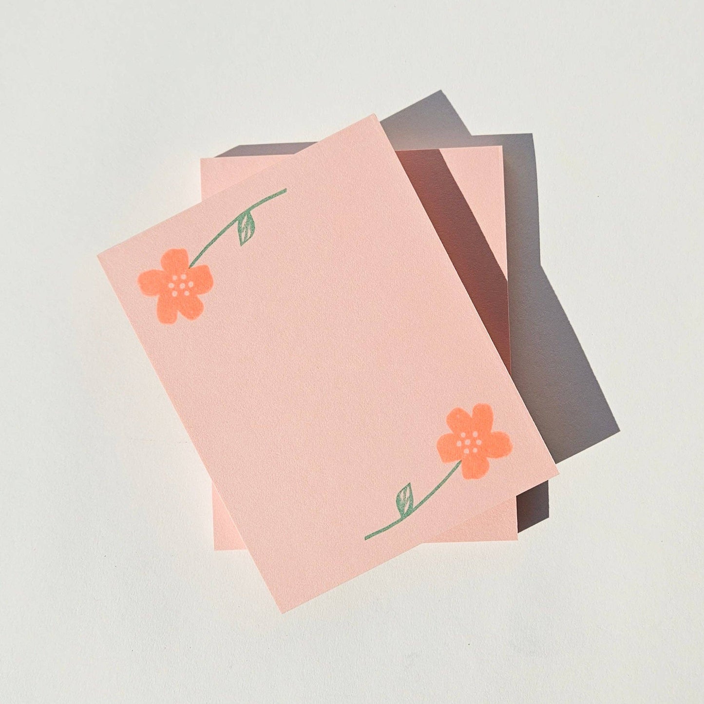 Flower Pair - Risograph A2 Notepad